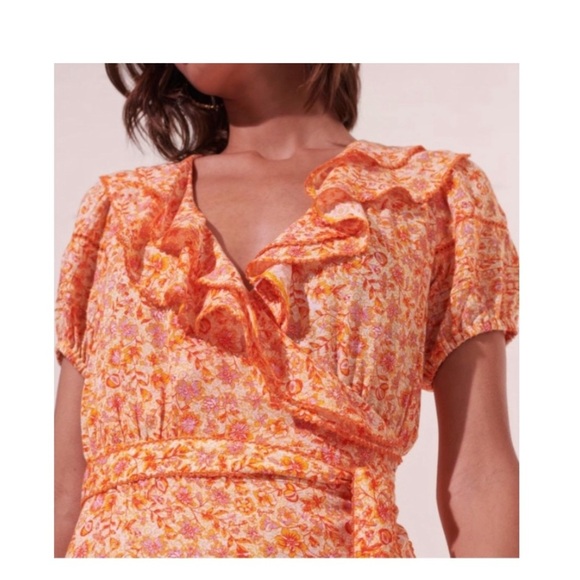 Poupette St. Barth Aude Wrap Dress. - Picture 3 of 6